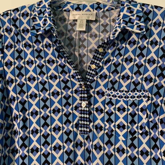 Donna Morgan Blue Patterned Dress - Picture 3 of 6